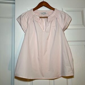 Liverpool Los Angeles Ruffle Cap Sleeve Tunic Top Womens Size Small Pink